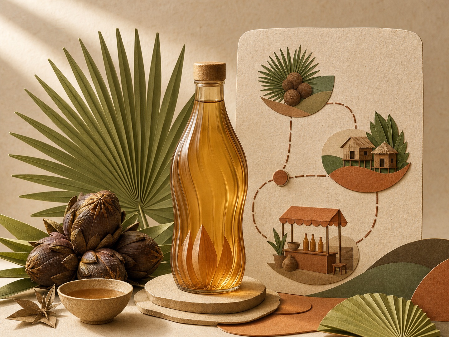 Editorial illustration for the Ben Dua Nuoc academic project